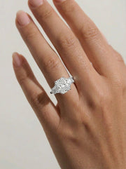 Viola (Elongated Radiant) 14k White Gold 002