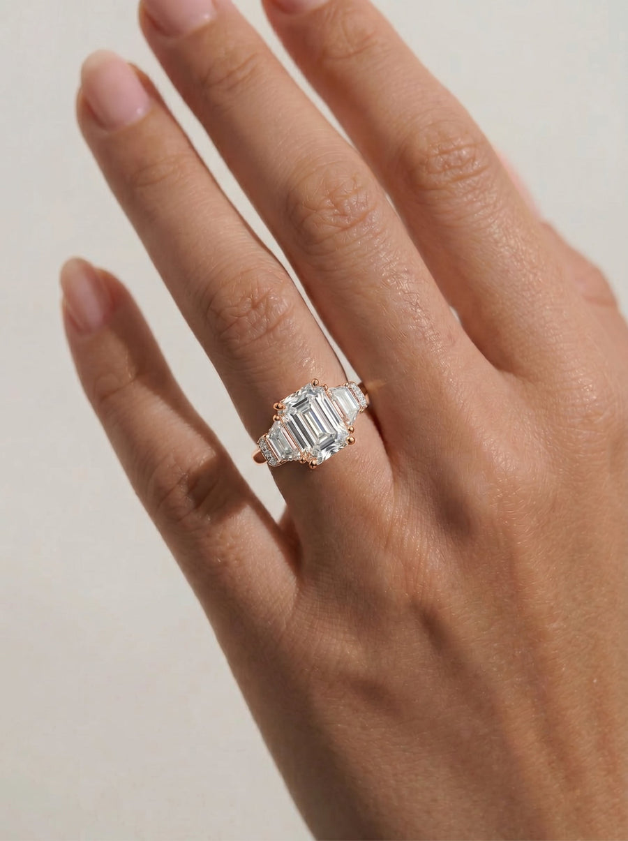 Viola (Emerald) 14k Rose Gold 002