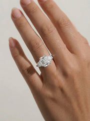 Viola (Emerald) 14k White Gold 002