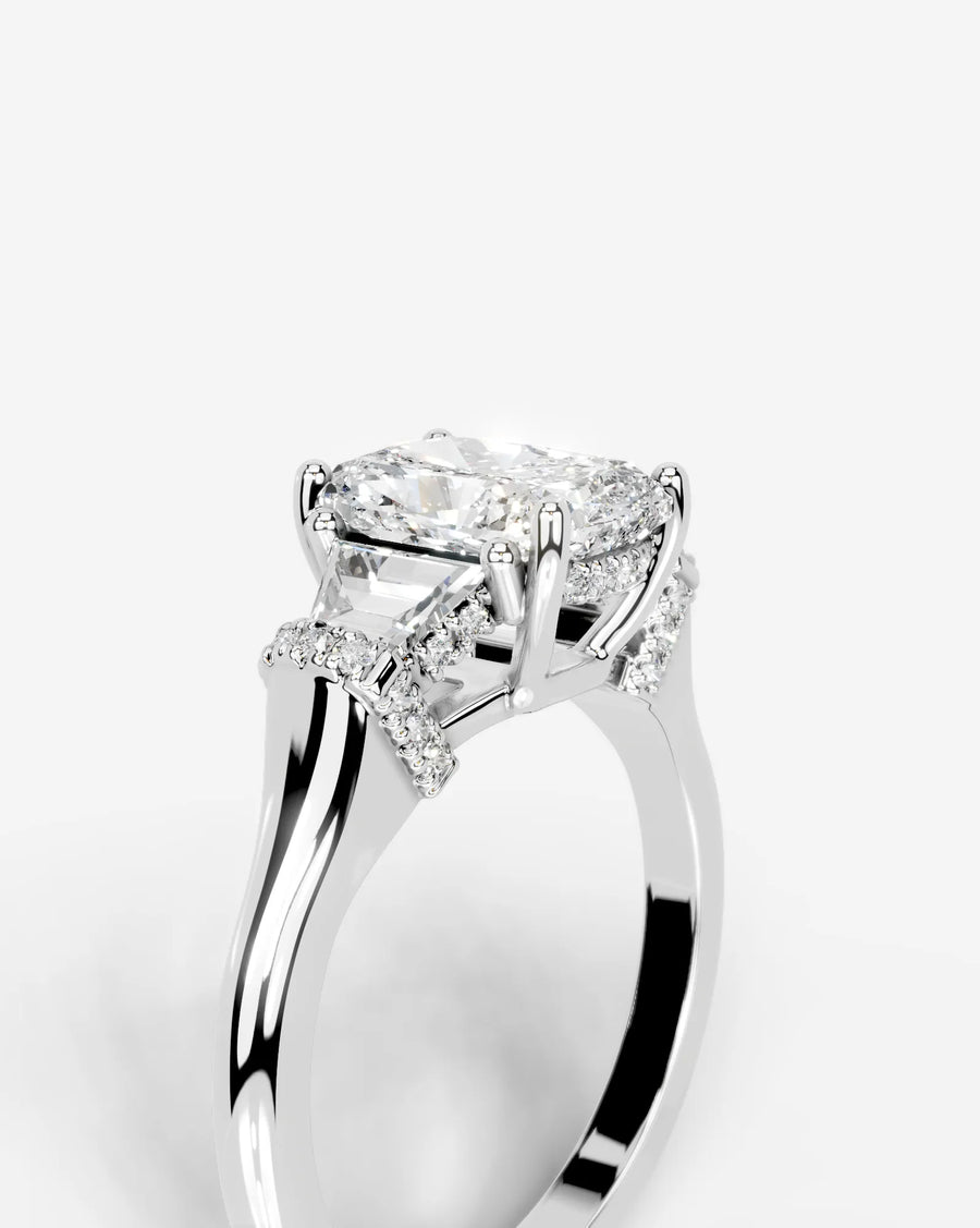 Viola (Elongated Cushion) 14k White Gold 006