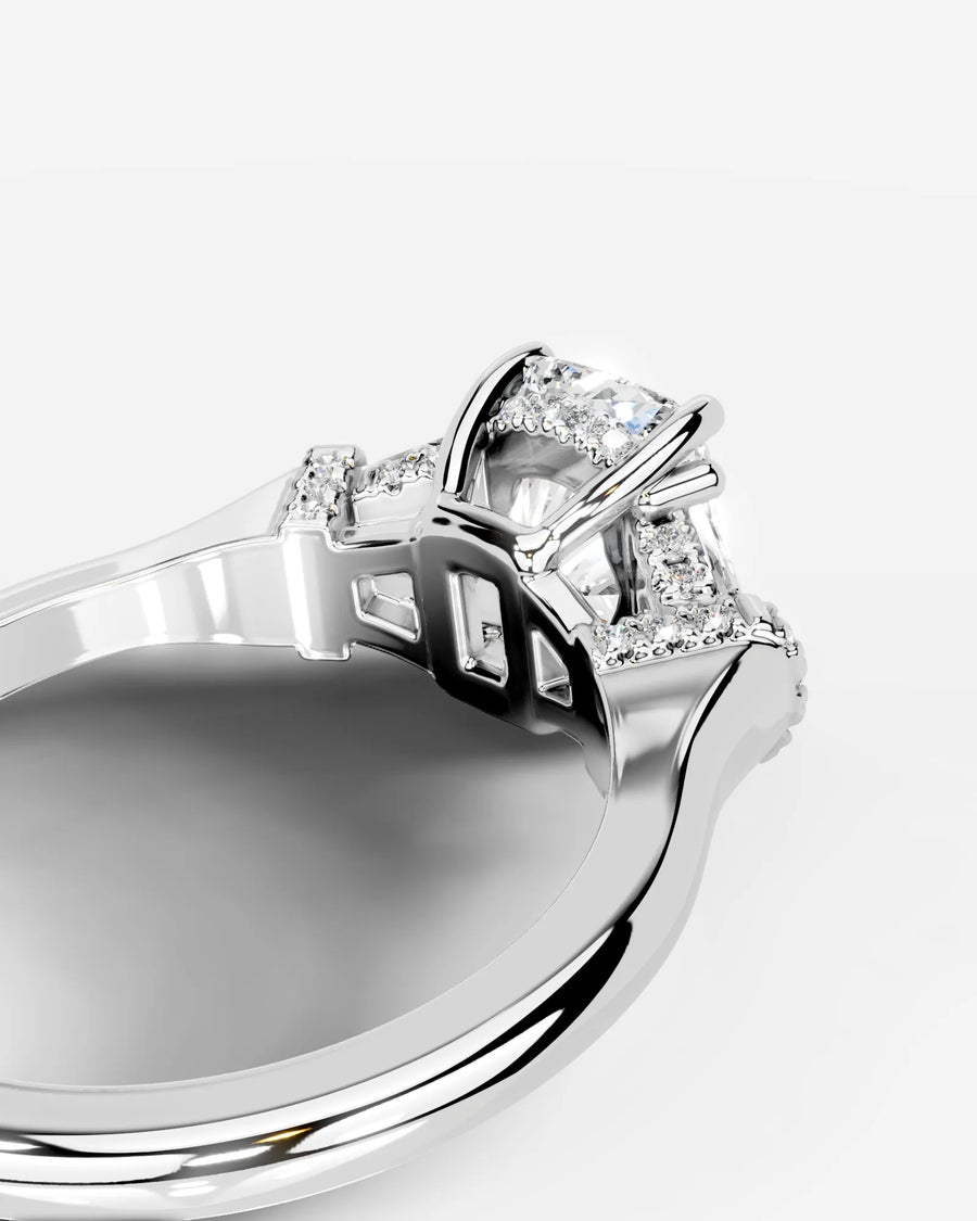 Viola (Elongated Cushion) 18k White Gold 003