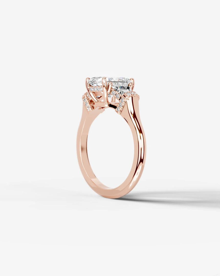 Viola (Elongated Radiant) 14k Rose Gold 005