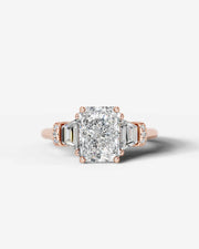 Viola (Elongated Radiant) 14k Rose Gold 001