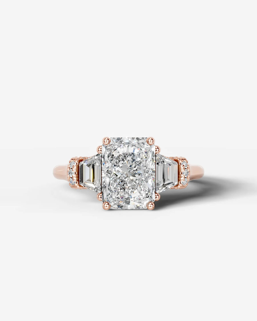 Viola (Elongated Radiant) 14k Rose Gold 001