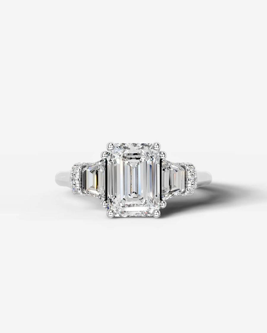 Viola (Emerald) 14k White Gold 001