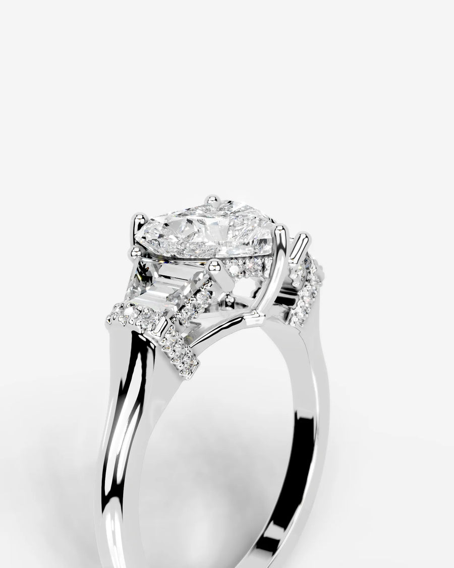 Viola (Heart) 18k White Gold 006