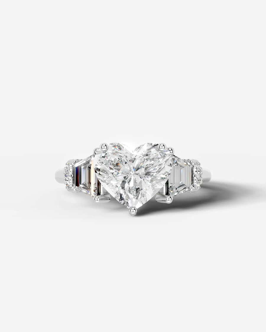 Viola (Heart) 14k White Gold 001