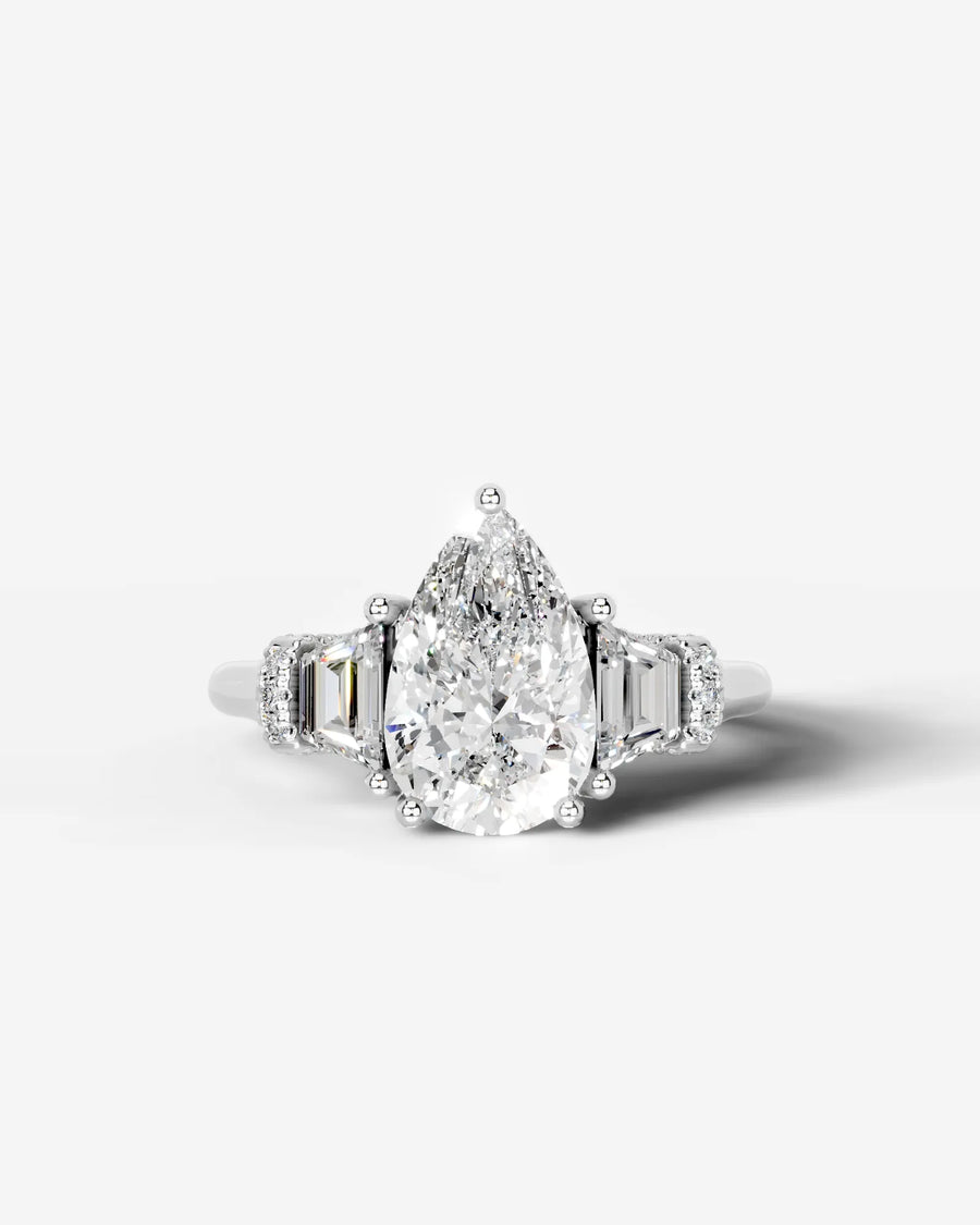 Viola (Pear) 14k White Gold 001