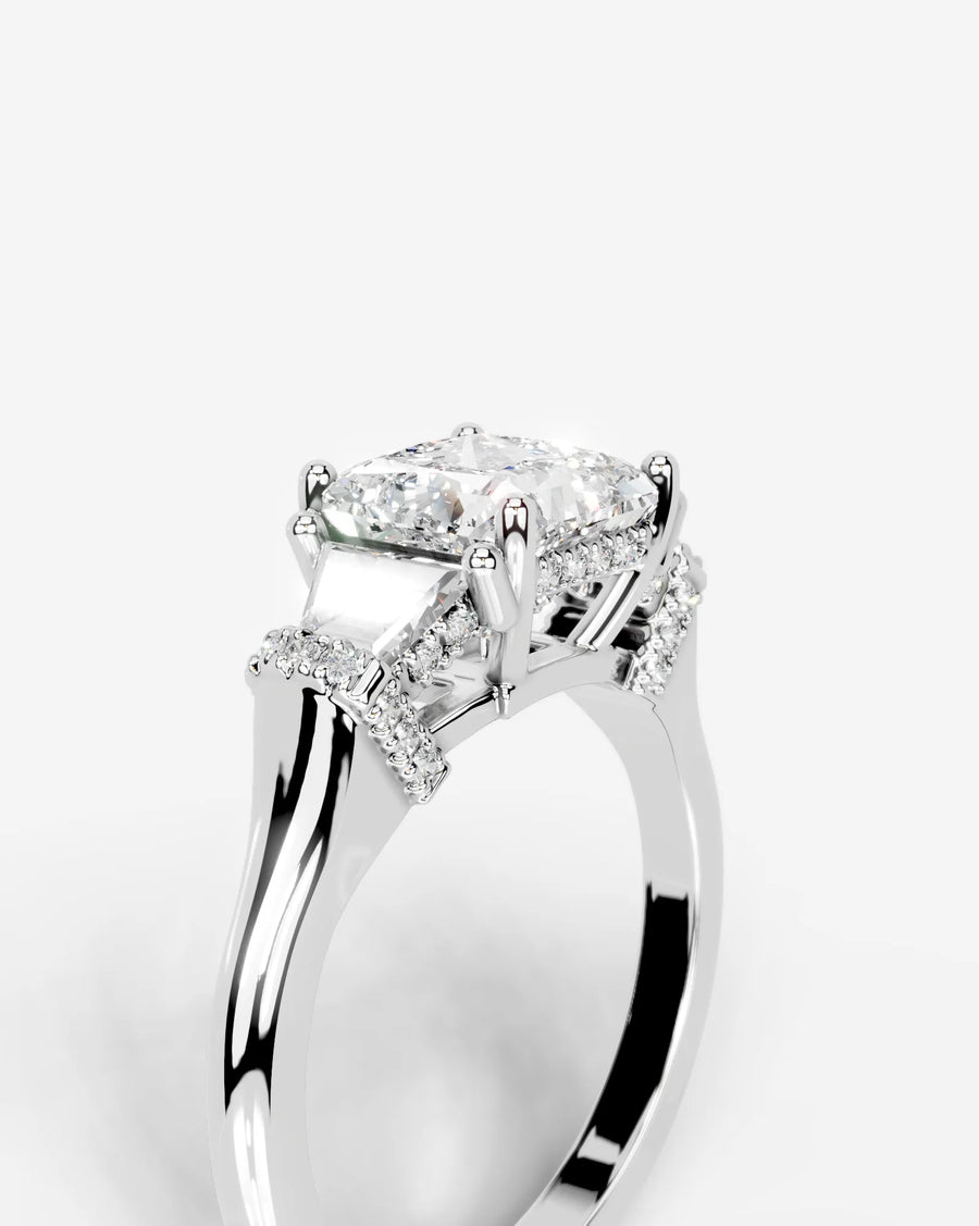 Viola (Princess) 18k White Gold 006
