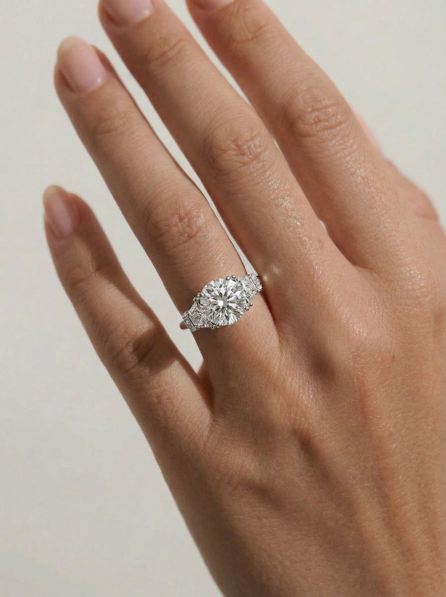 Viola (Round) 18k White Gold 002