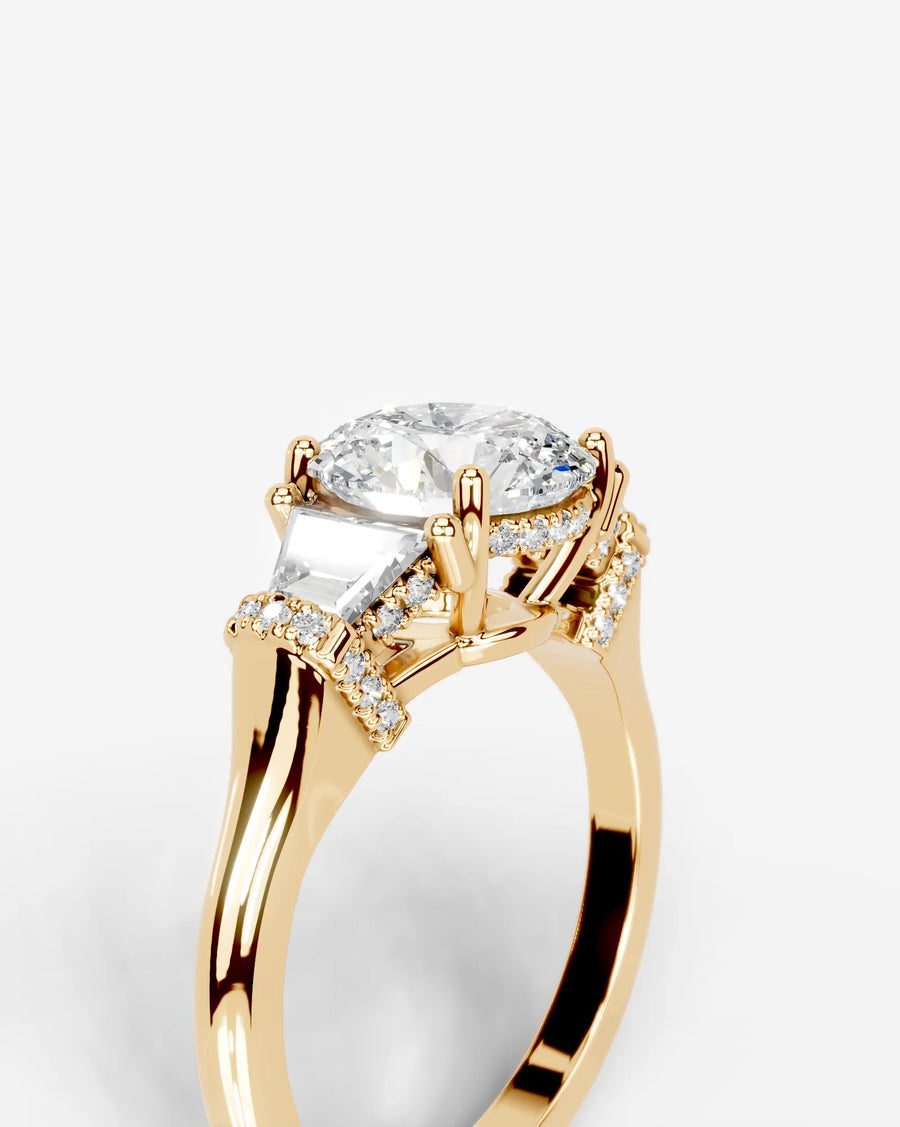 Viola (Round) 14k Yellow Gold 006