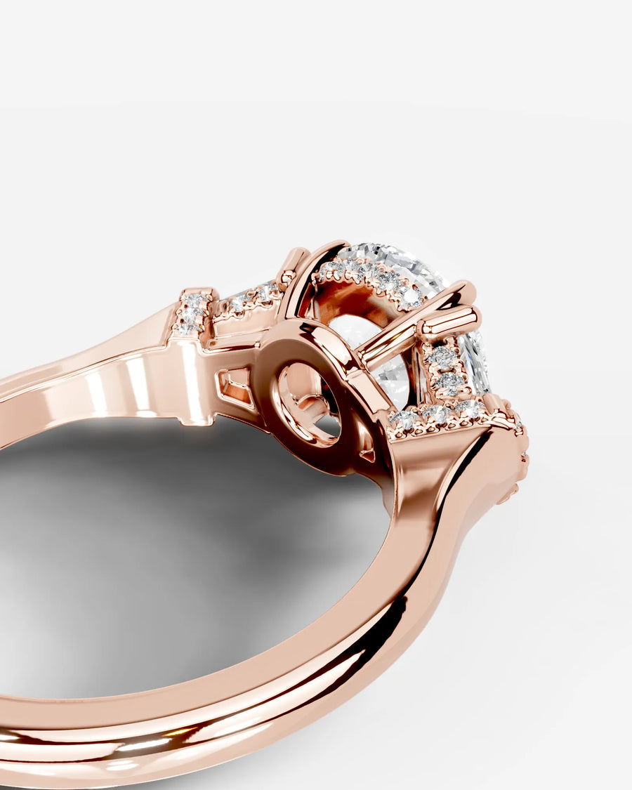 Viola (Round) 14k Rose Gold 003