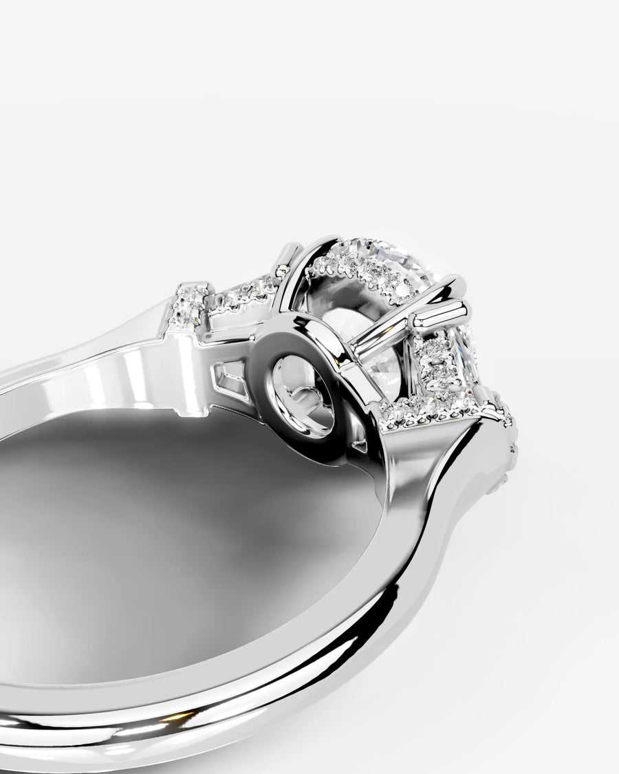 Viola (Round) 14k White Gold 003