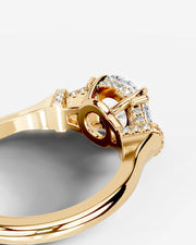 Viola (Round) 14k Yellow Gold 003