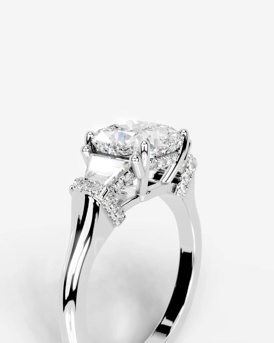 Viola (Cushion) 14k White Gold 006