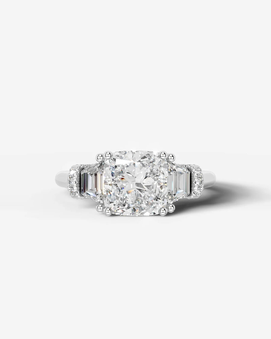 Viola (Cushion) 14k White Gold 001