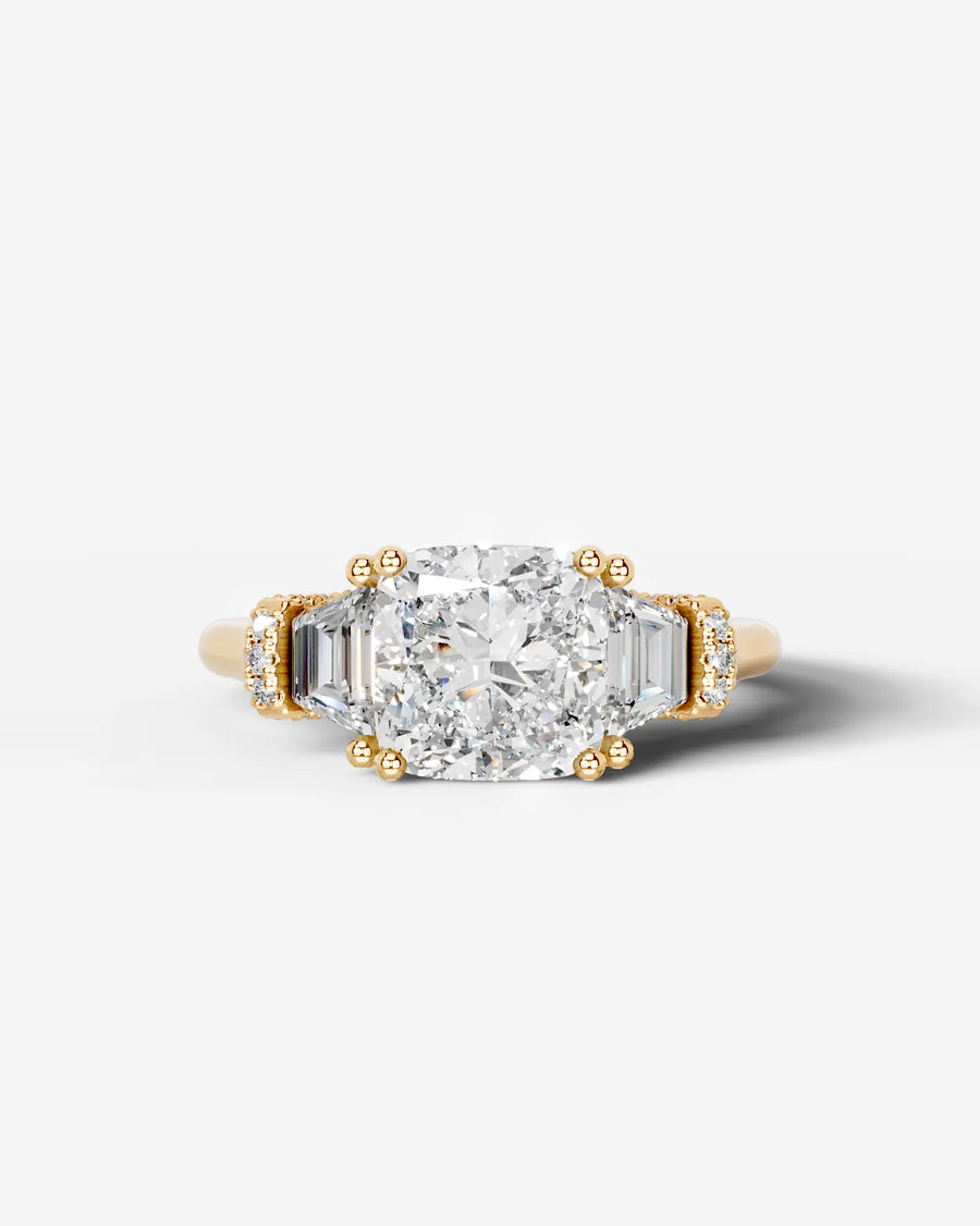 Viola (Cushion) 14k Yellow Gold 001