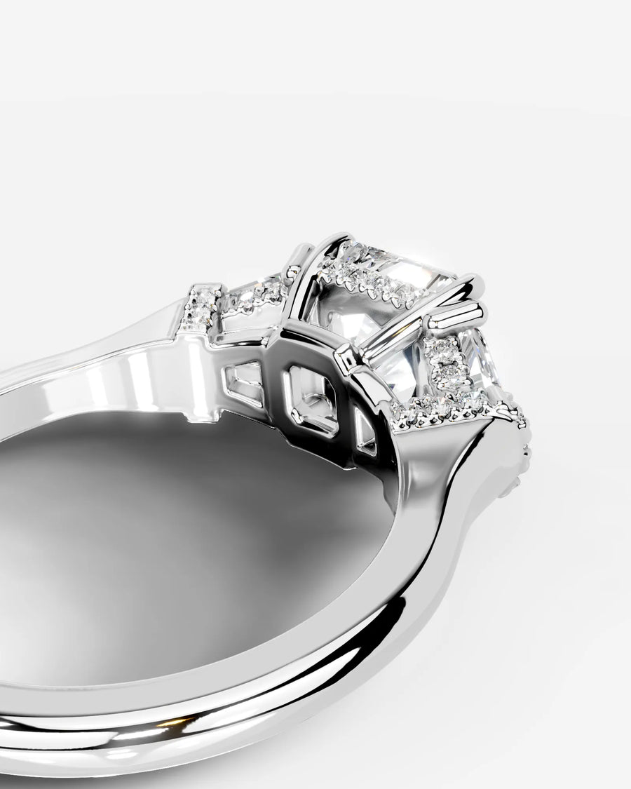 Viola (Radiant) 14k White Gold 003