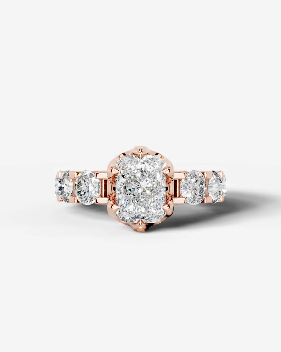 Woong (Elongated Radiant) 14k Rose Gold 001