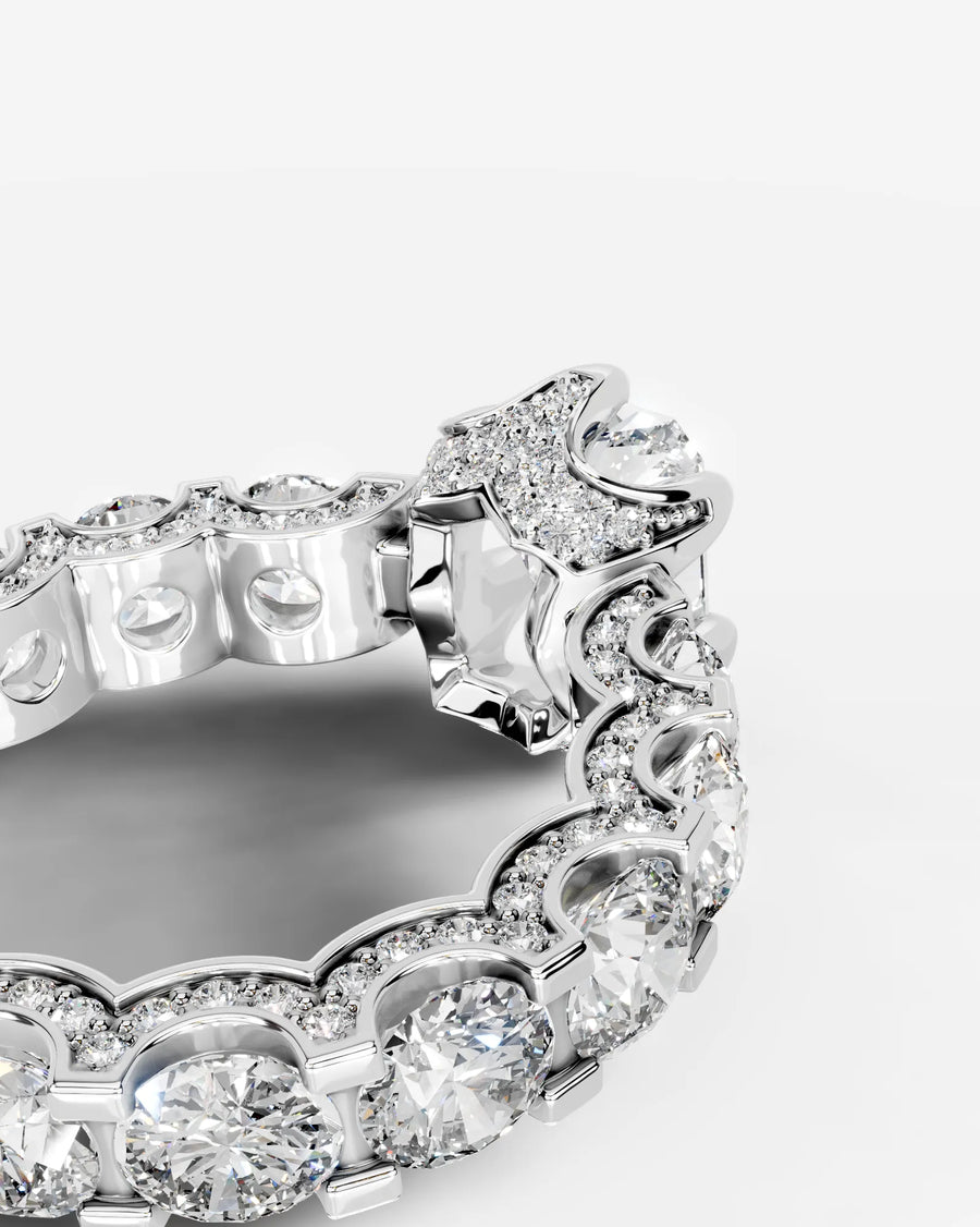 Woong (Elongated Radiant) 14k White Gold 002