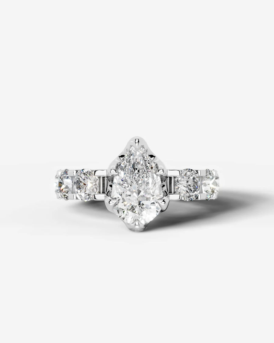 Woong (Pear) 18k White Gold 001