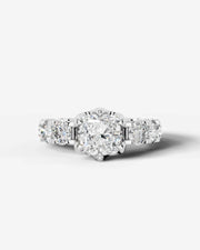 Woong (Cushion) 14k White Gold 001