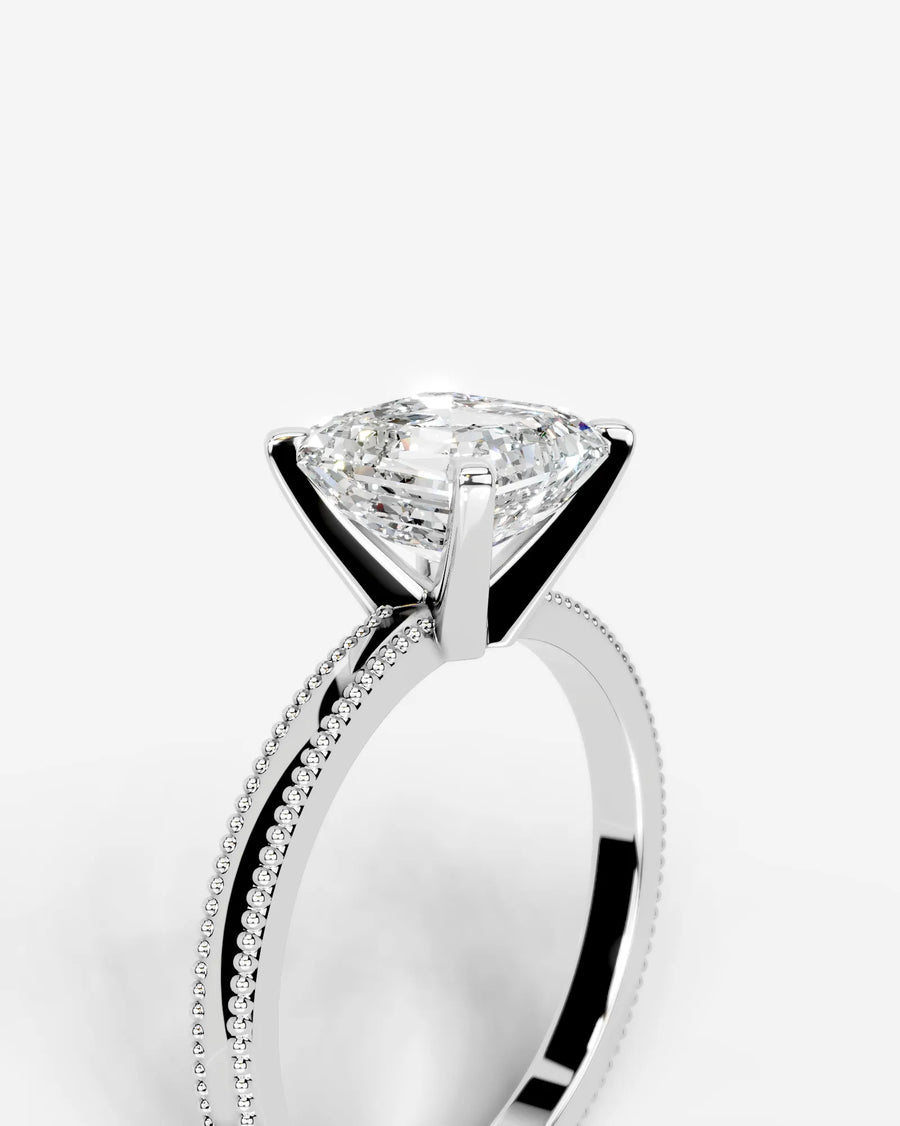 Maria (Asscher) 14k White Gold 005