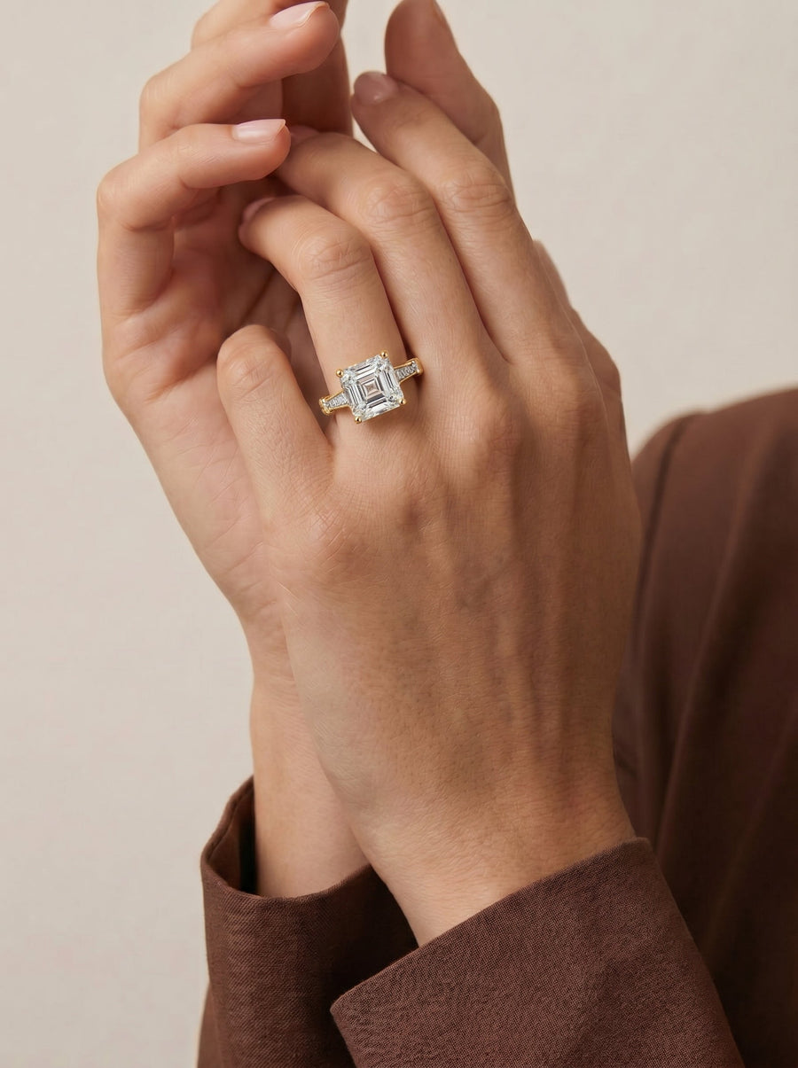 Hazel (Asscher) 14k Yellow Gold 004