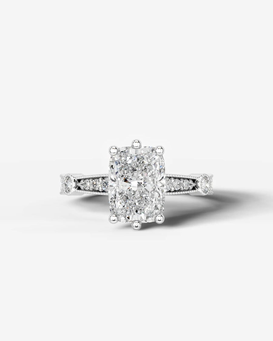 Hazel (Elongated Cushion) 18k White Gold 001