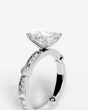 Hazel (Elongated Radiant) 14k White Gold 003