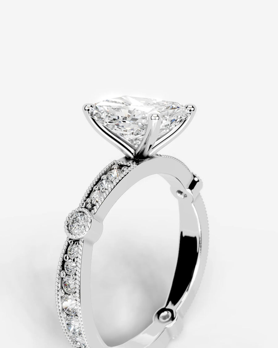 Hazel (Elongated Radiant) 18k White Gold 003
