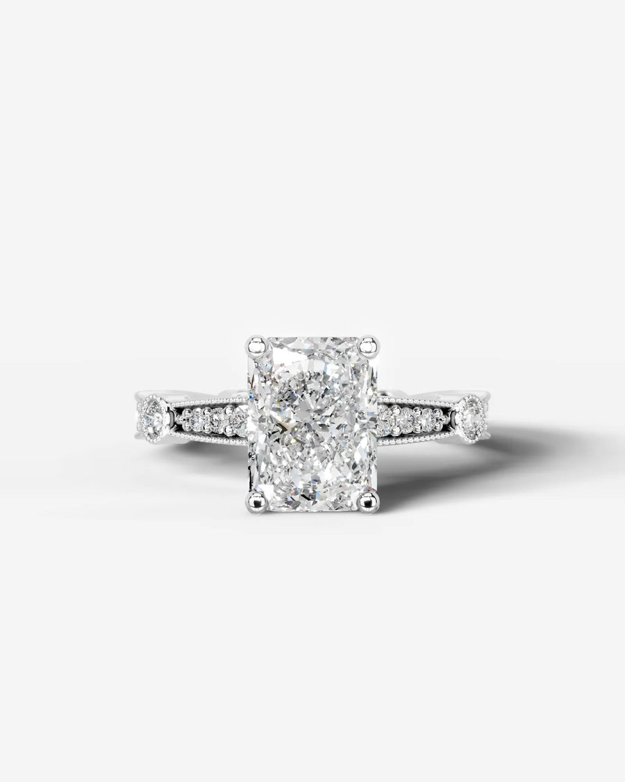 Hazel (Elongated Radiant) 14k White Gold 001