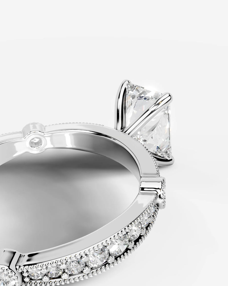 Hazel (Elongated Radiant) 18k White Gold 005