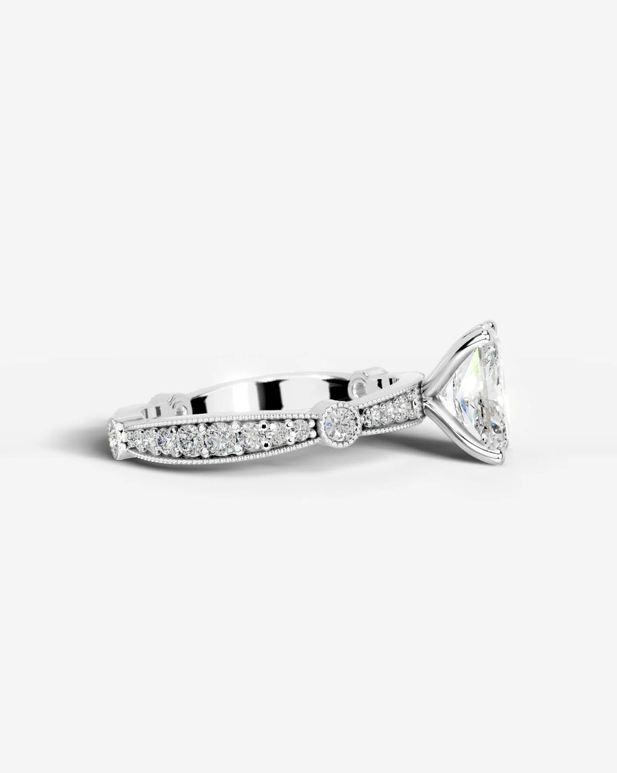 Hazel (Elongated Radiant) 14k White Gold 006