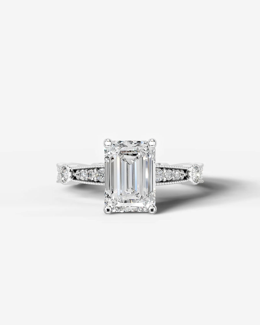 Hazel (Emerald) 14k White Gold 001