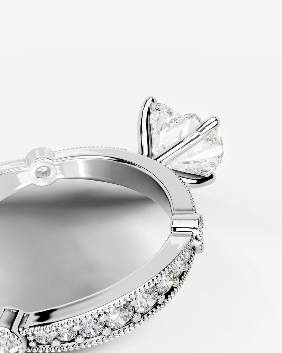 Hazel (Heart) 14k White Gold 005