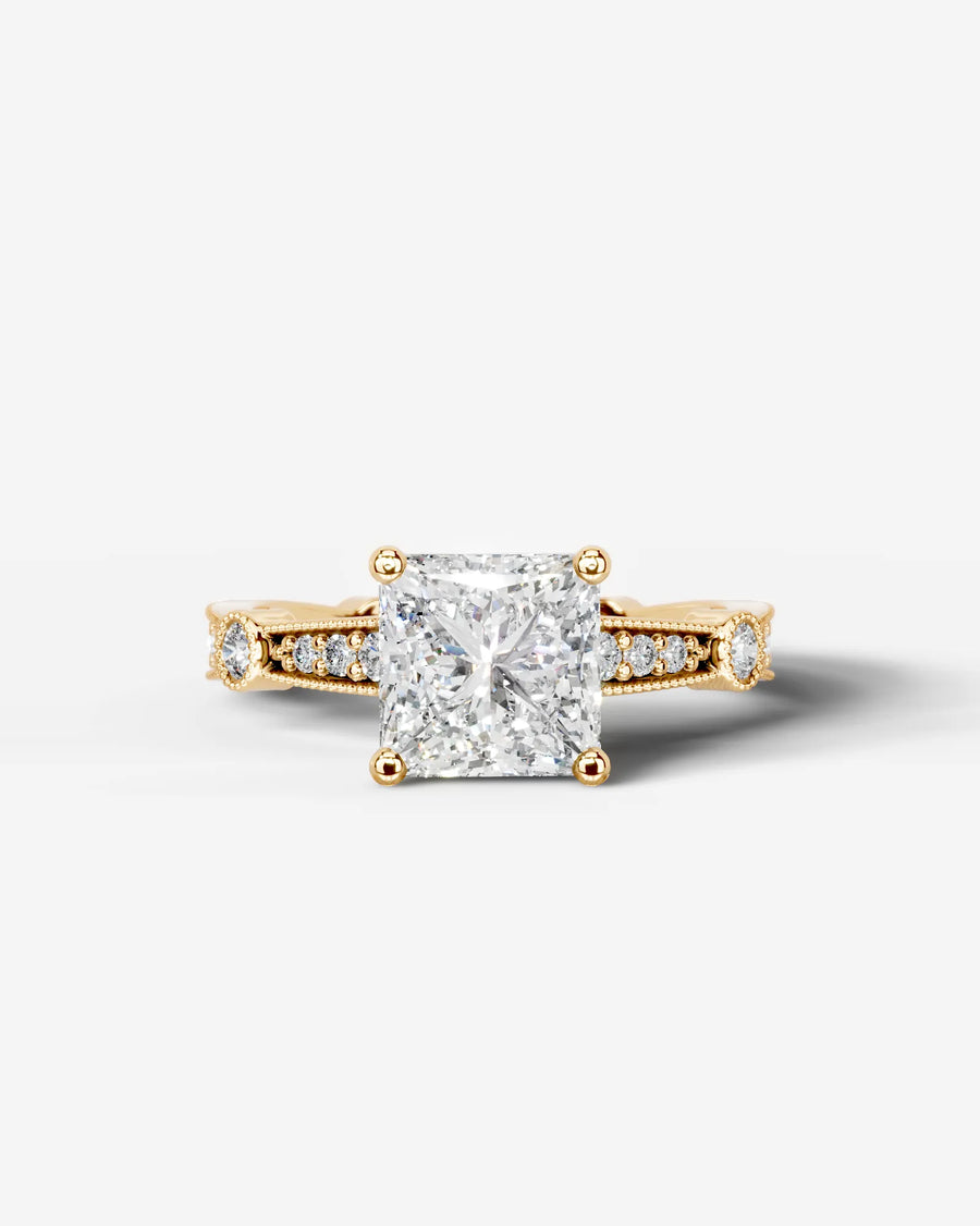 Hazel (Princess) 14k Yellow Gold 001