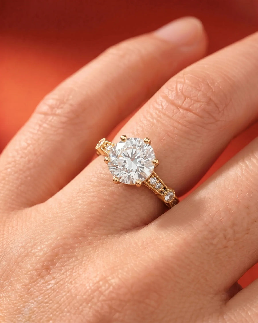 Hazel (Round) 18k Yellow Gold 006