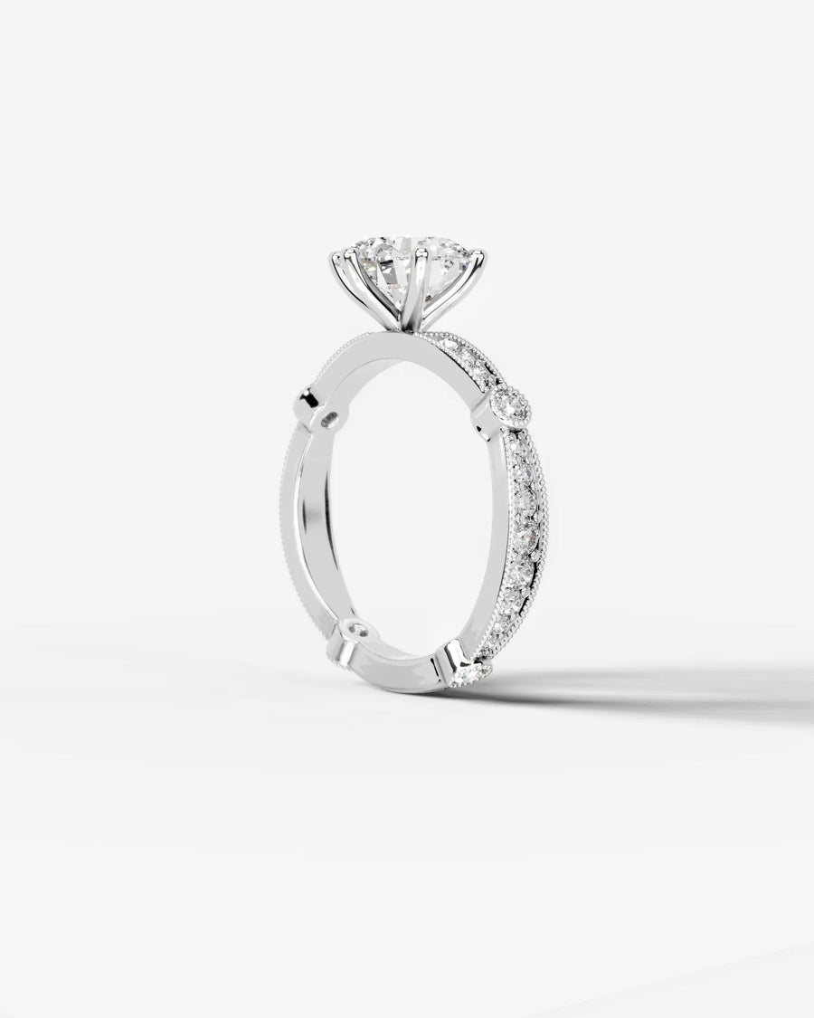 Hazel (Round) 18k White Gold 002