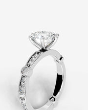 Hazel (Round) 14k White Gold 003