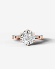 Hazel (Round) 14k Rose Gold 001