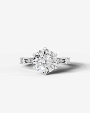 Hazel (Round) 14k White Gold 001