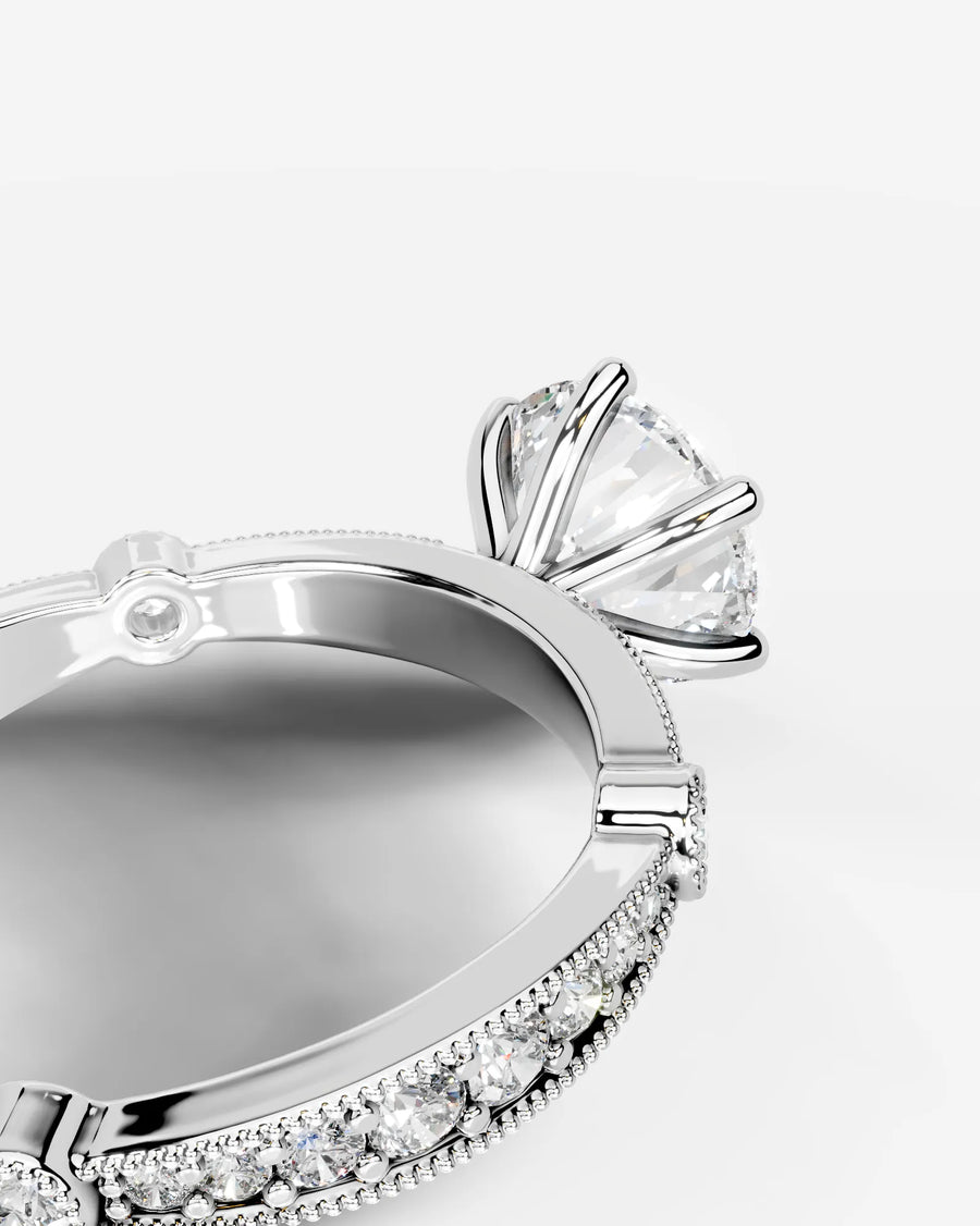 Hazel (Round) 18k White Gold 004