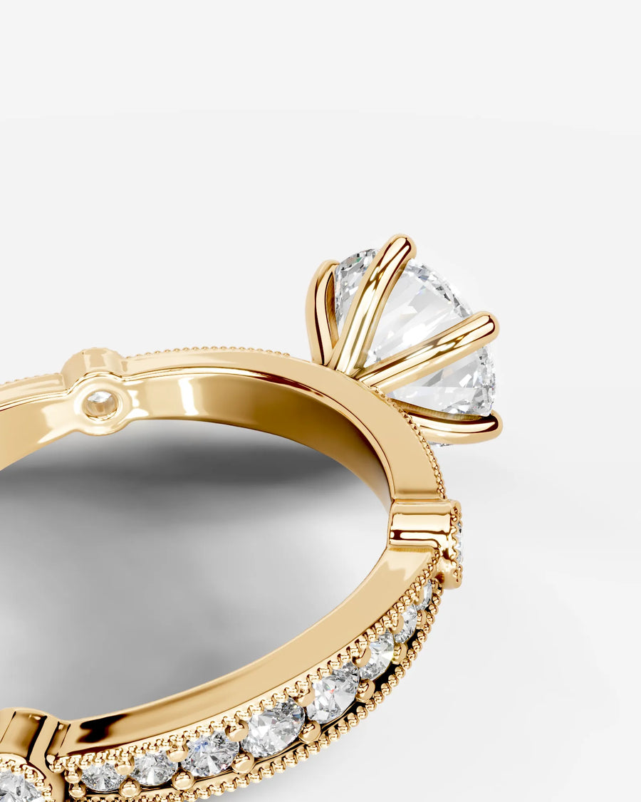 Hazel (Round) 14k Yellow Gold 004