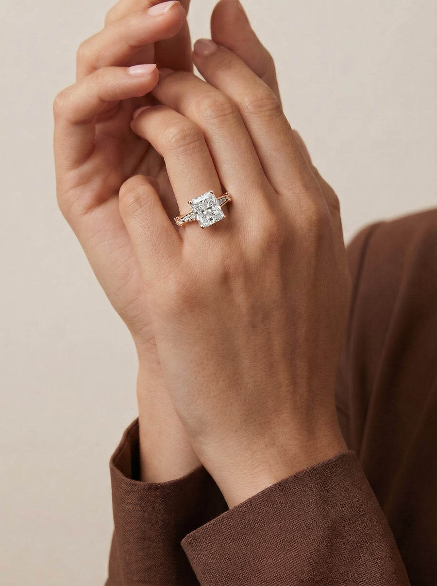 Hazel (Radiant) 14k Rose Gold 004