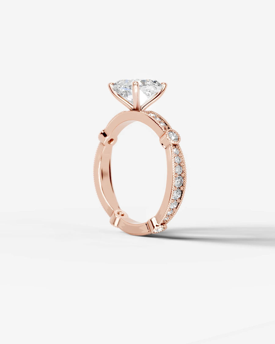Hazel (Cushion) 14k Rose Gold 002
