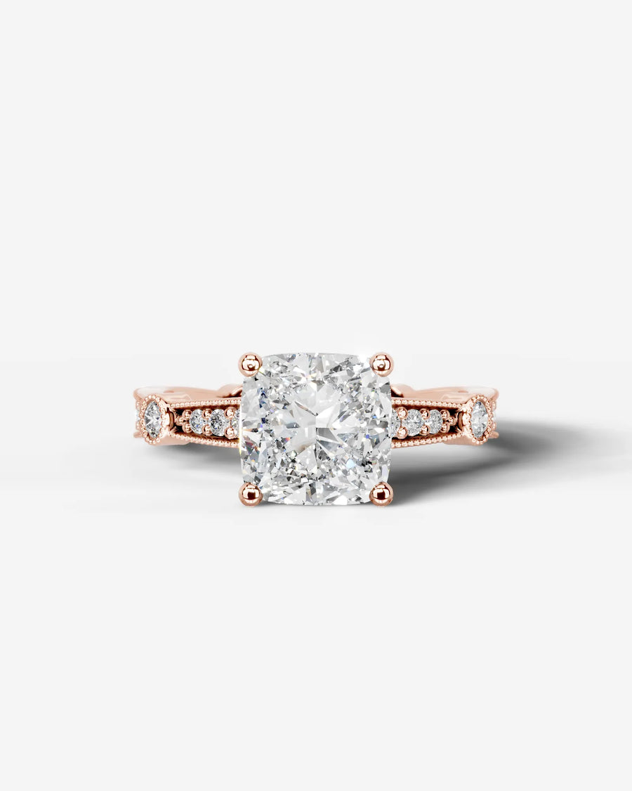 Hazel (Cushion) 14k Rose Gold 001