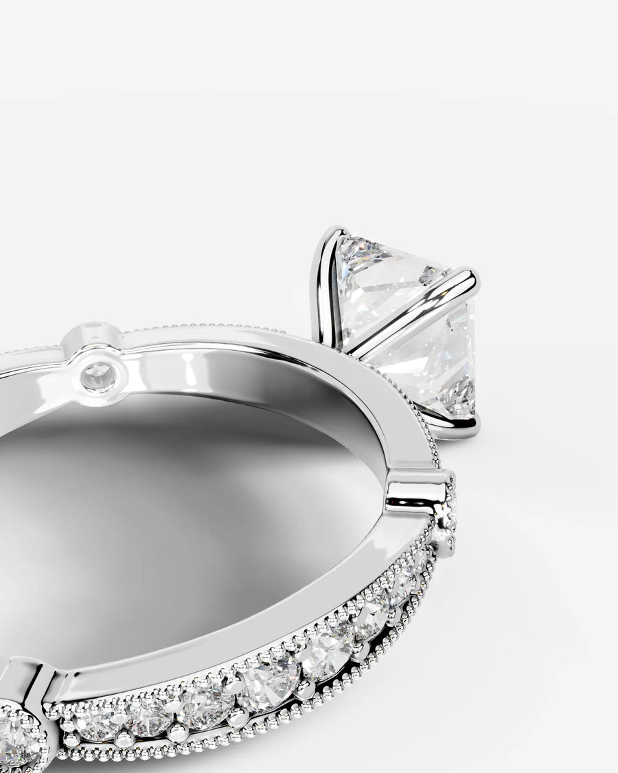 Hazel (Radiant) 14k White Gold 005
