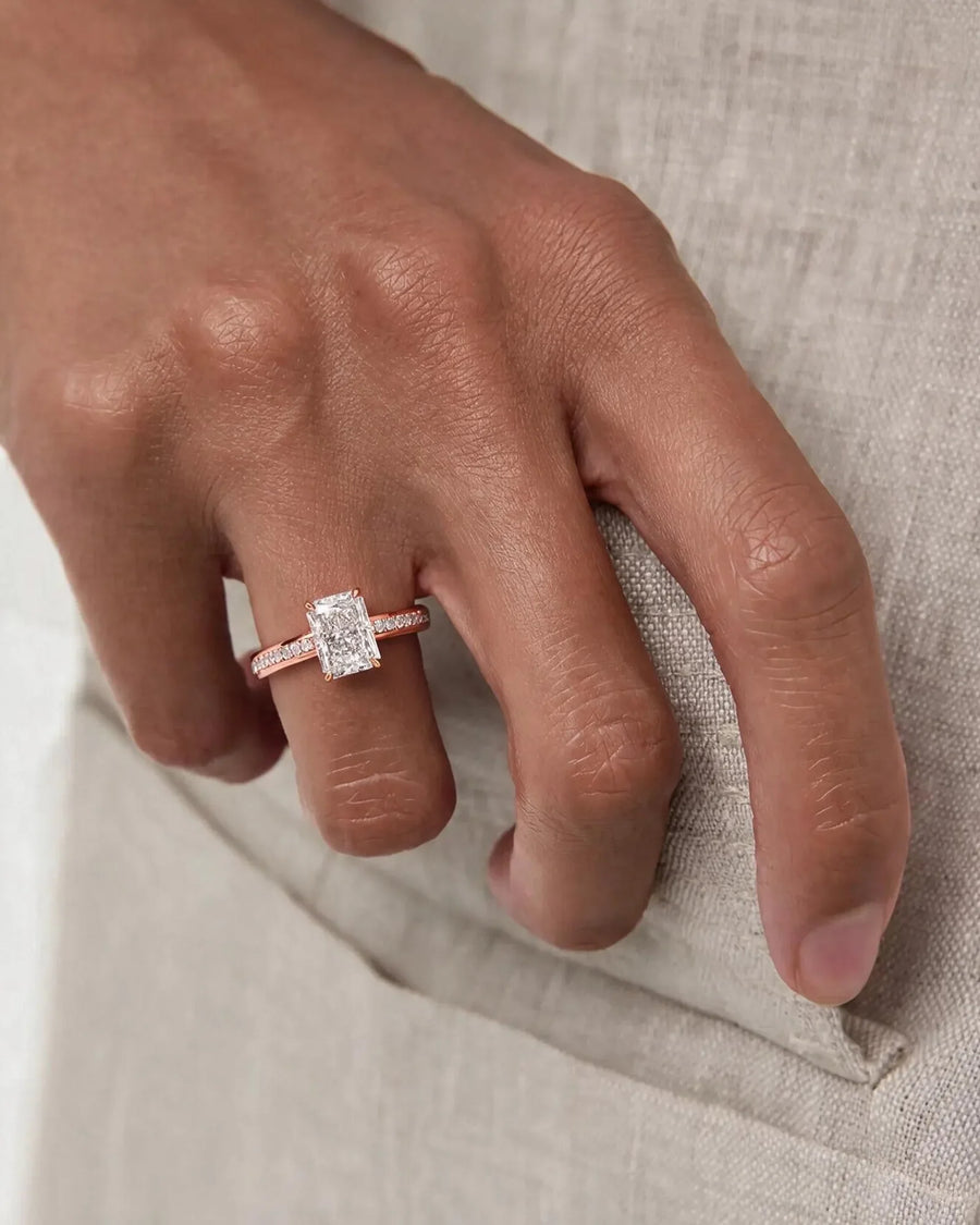 Pamela (Elongated Radiant) 14k Rose Gold 006