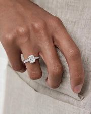 Pamela (Elongated Radiant) 14k White Gold 006